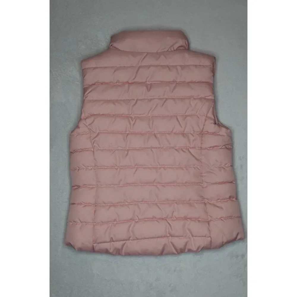 Old Navy Girls Active Puffer Vest Youth S 6-7 Pink Lightweight Full Zip
